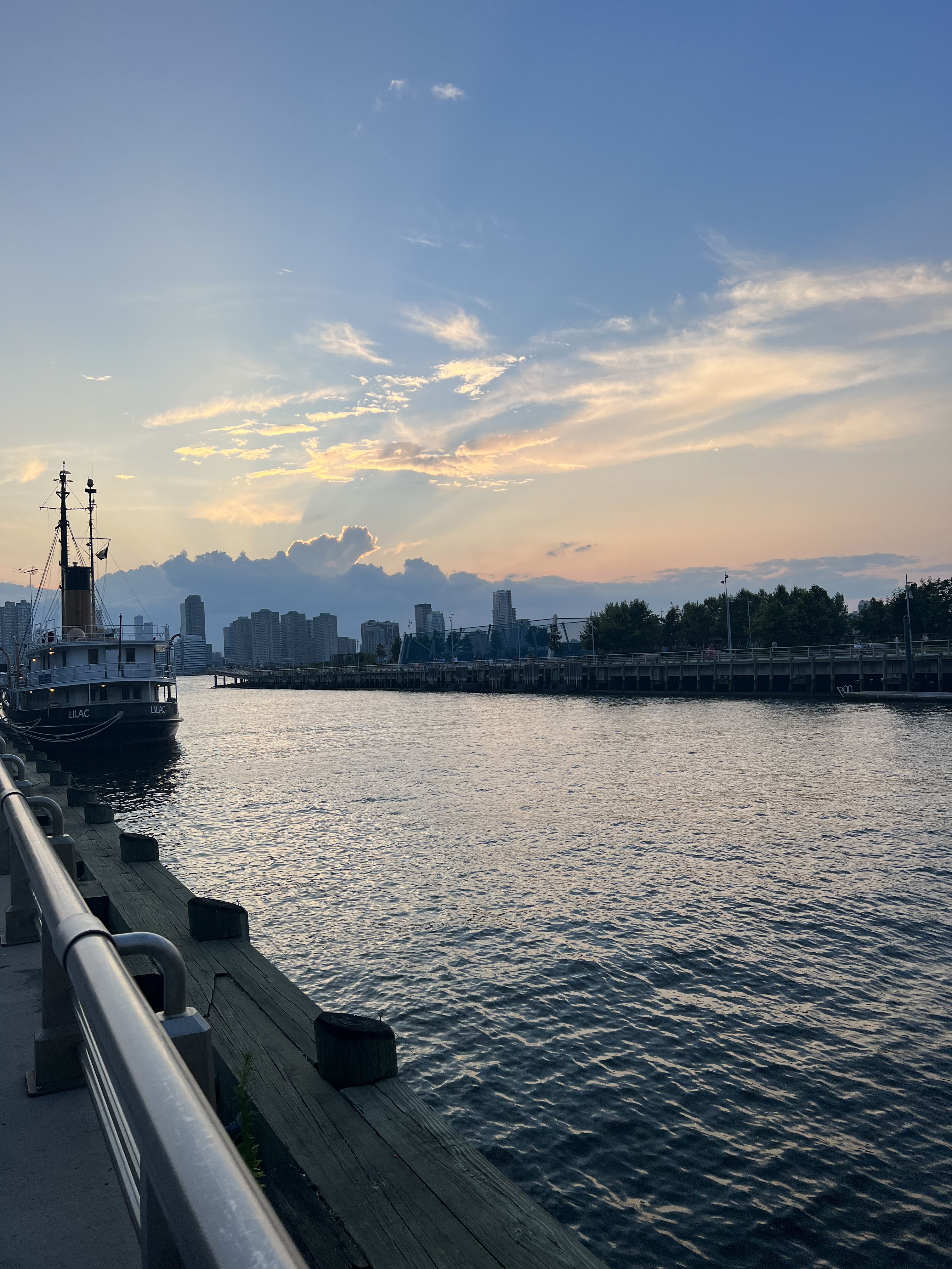 Chelsea Piers at dusk