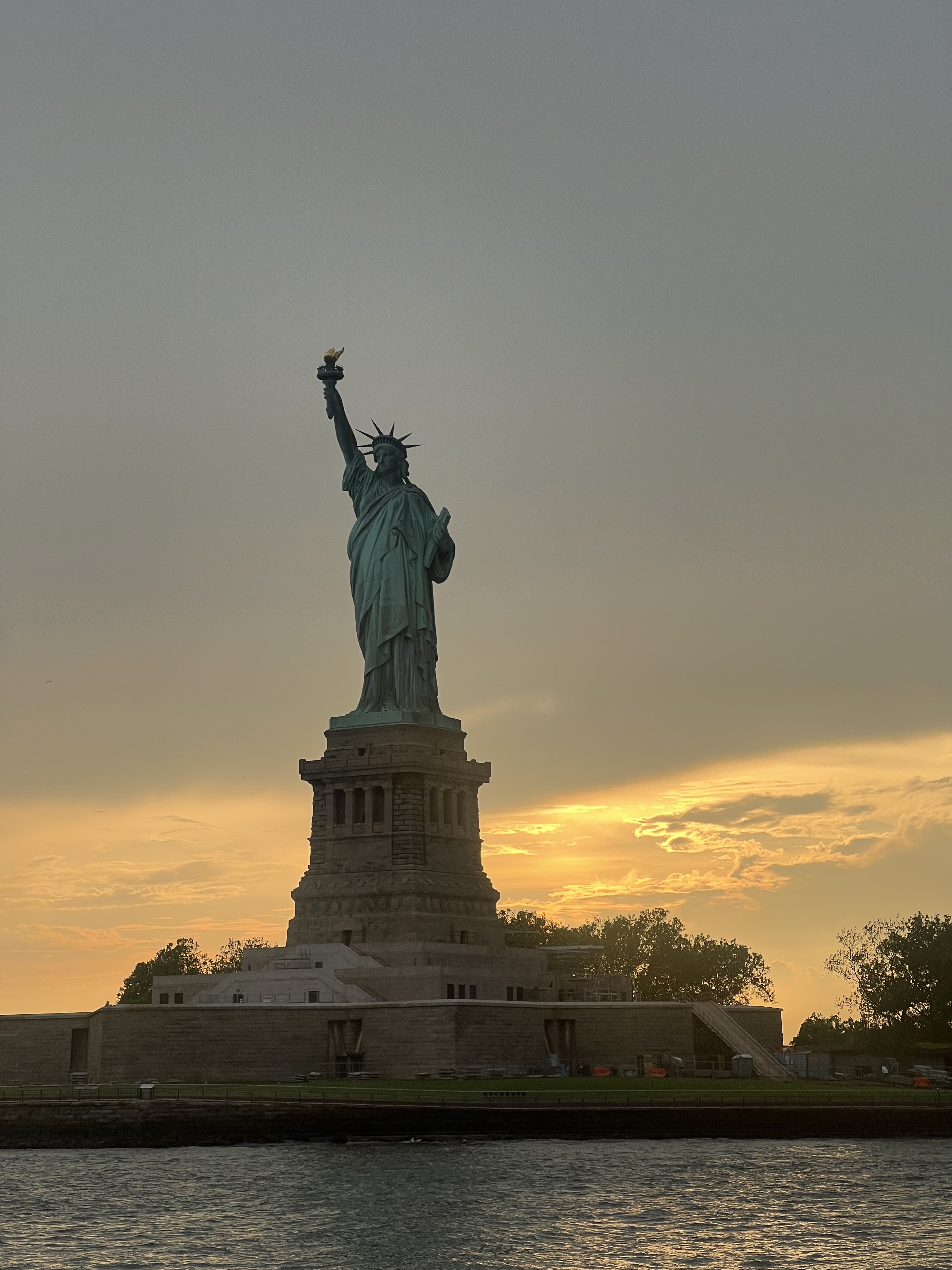 Statue of Liberty at golden hour